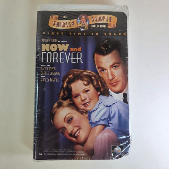 Shirley Temple Now and Forever VHS 2004 Colorized Sealed Clamshell Gary Cooper - Picture 1 of 6